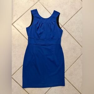 Banana Republic Womens Midi Sheath Dress Blue Sleeveless Office Wear Lined Sz 12